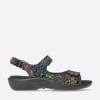 Salvia - zwart/multi flower nubuck