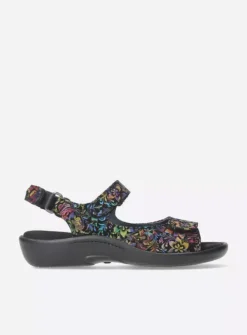 Salvia - zwart/multi flower nubuck