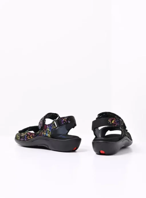 Salvia - zwart/multi flower nubuck