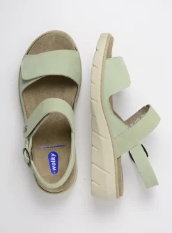 Santorini - lichtgroen nubuck