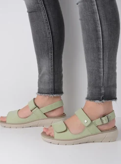 Santorini - lichtgroen nubuck