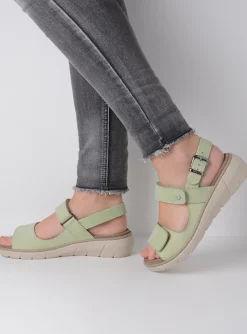 Santorini - lichtgroen nubuck