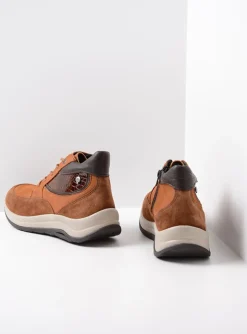 Scone WR - cognac combi leer
