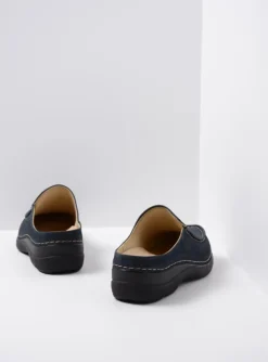 Seamy Slide - blauw nubuck