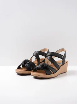 Sisal - zwart leer