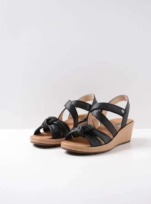 Sisal - zwart leer