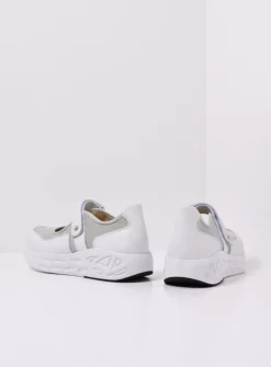 Spring S2F - wit/grijsgroen combi stretchleer