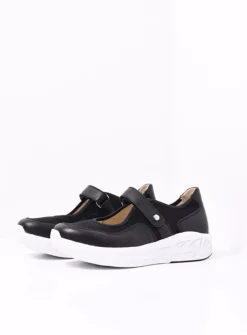 Spring S2F - zwart combi stretch leer