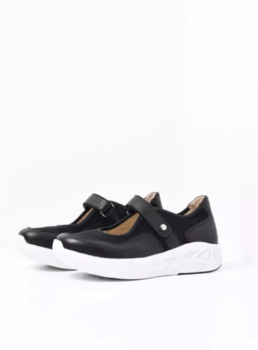 Spring S2F - zwart combi stretch leer