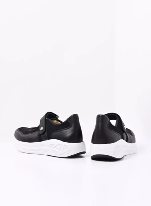 Spring S2F - zwart combi stretch leer