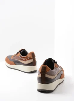 Sprint - cognac combi leer