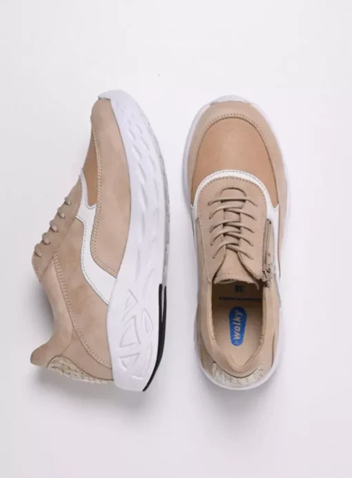 Vitality S2F - beige combi stretch leer