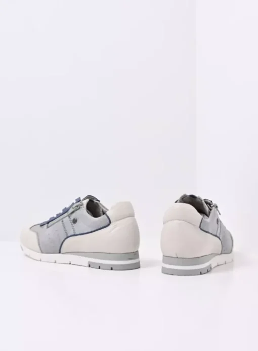 Yell XW - gebroken wit/denim leer