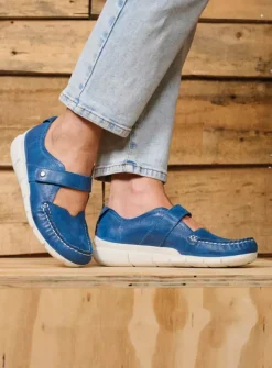 Yukon - blauw effectleer