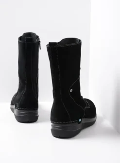 Zigzag - zwart suede