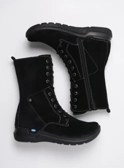 Zigzag - zwart suede