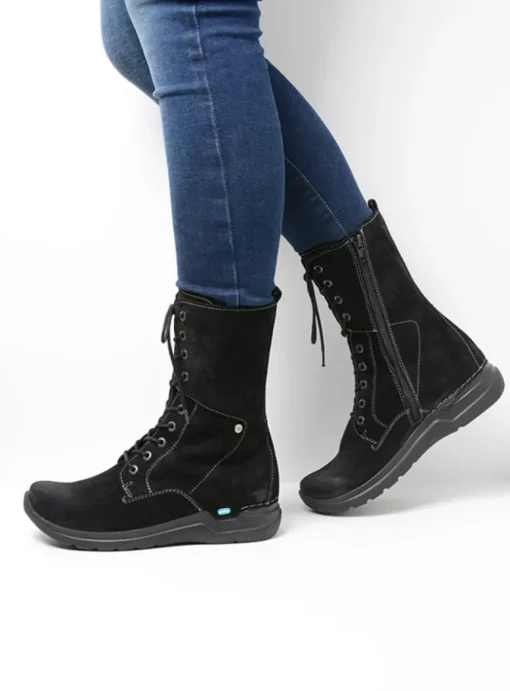 Zigzag - zwart suede